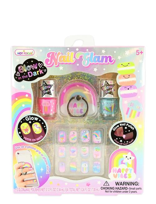 Nail Glam Kit Polish And Press-On Robetoy Patterned