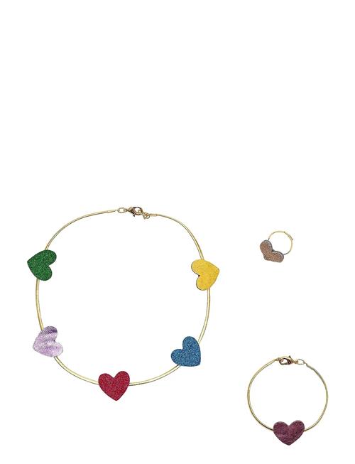 Jewellery Set - Heart Gold Mimi & Lula Patterned