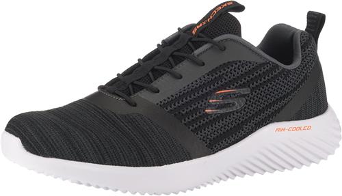 SKECHERS Sneaker low 'Bounder'  grå-meleret / mørkeorange / sort