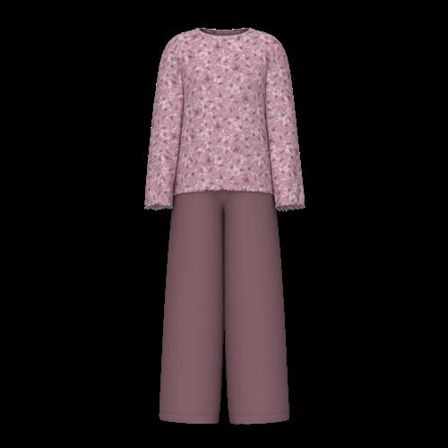 NAME IT Rib Natsæt Mauve Flower