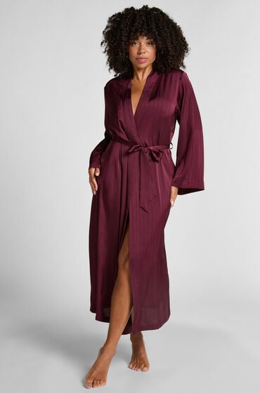 Hunkemöller Nålestribet satinkimono Lilla