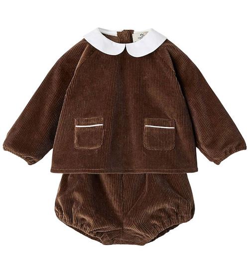 Copenhagen Colors Sæt - Bluse/Bloomers - DK. Brown Comb