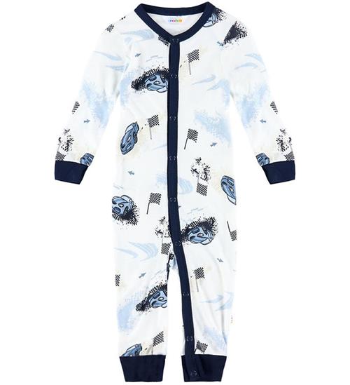 Joha Natdragt - Viskose/Bambus - Off White m. Print