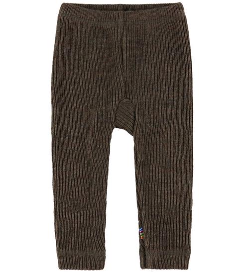Joha Leggings - Strik - Uld - Brun Meleret