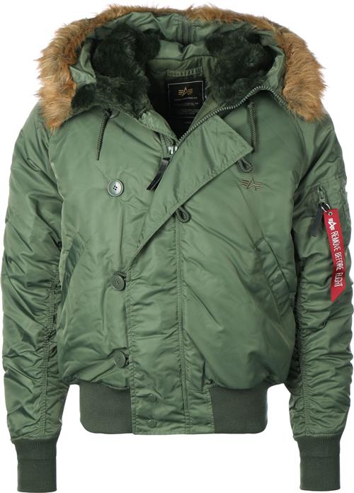 ALPHA INDUSTRIES Vinterjakke 'N2B'  grøn