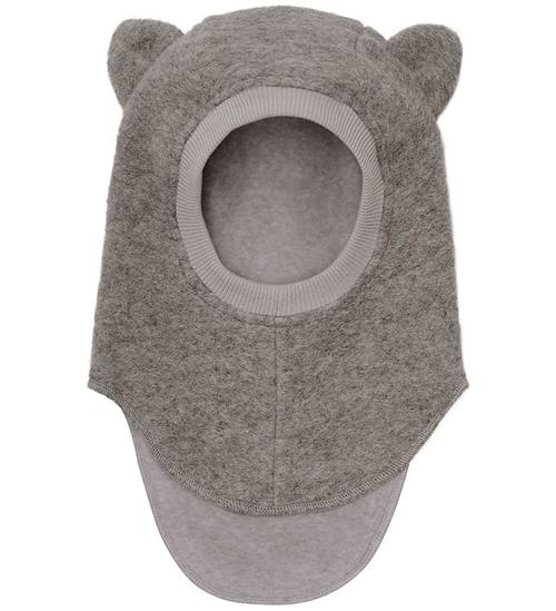 Huttelihut Elefanthue - Uld - 2-lags - Medium Grey Melange m. Ør