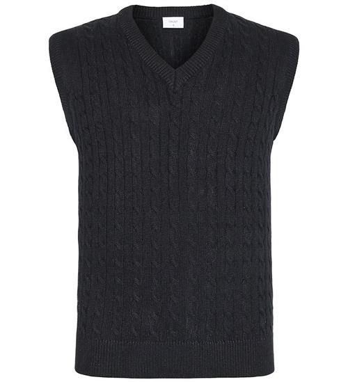 Grunt Vest - Strik - GrMoro - Black Melange