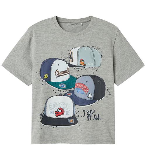 Name It T-shirt - NkmAlbi Among Us - Grey Melange