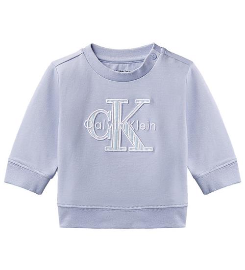 Calvin Klein Sweatshirt - Monologo - Dusky CornflowerBlue