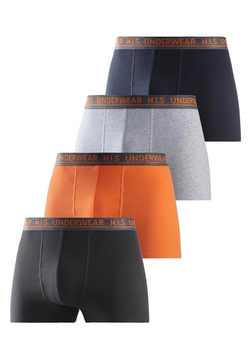 H.I.S Boksershorts  grå / antracit / orange / sort