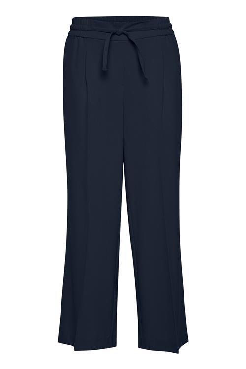 b.young Bukser med lægfolder  navy