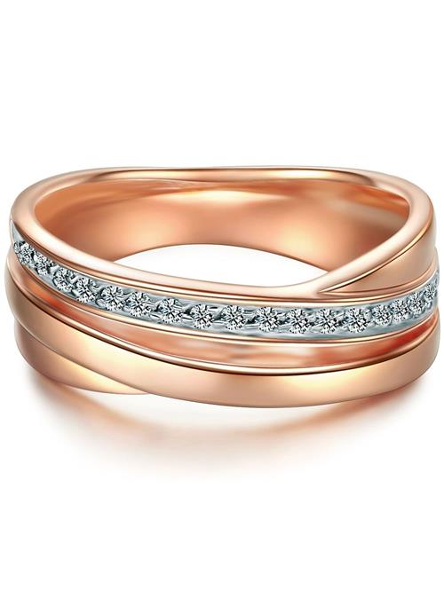 Trilani Ring  rosa guld / transparent