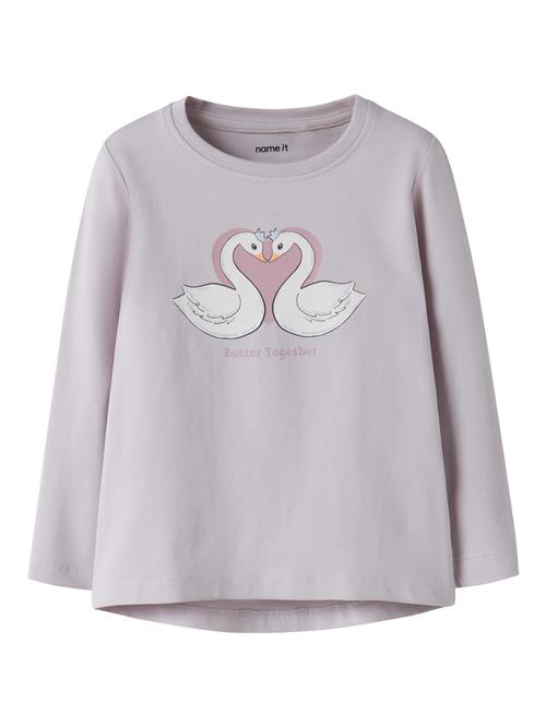 NAME IT Bluse Vix Lilac Marble Swan Heart