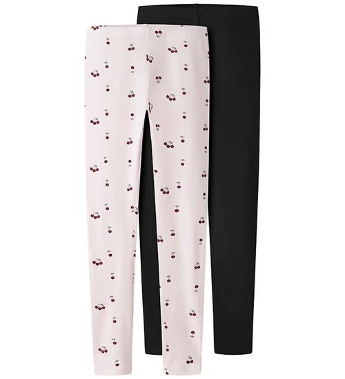 Name It Leggings - Noos - NkfVivian - 2-pak - Black/Cradle Pink