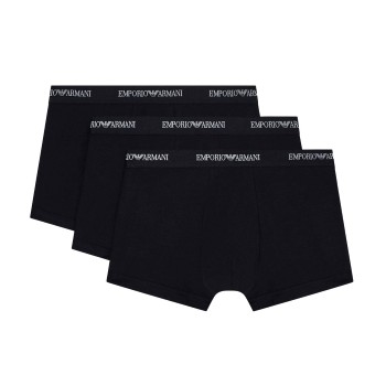 Emporio Armani Armani Stretch Jersey Boxer Briefs 3P Sort bomuld Large Herre