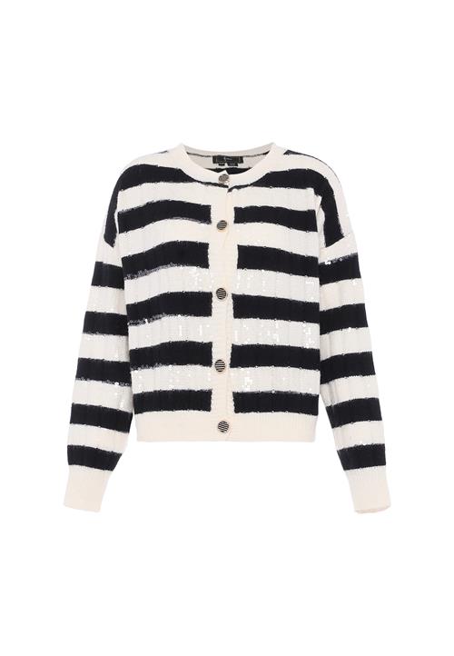 faina Cardigan  sort / uldhvid