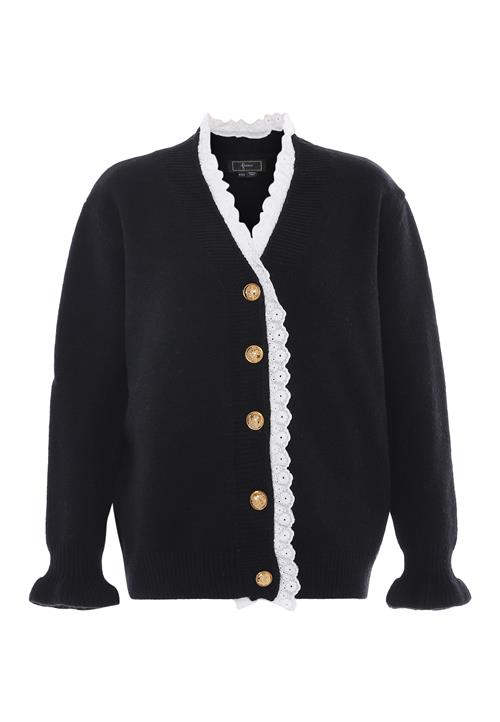 faina Cardigan  sort / hvid