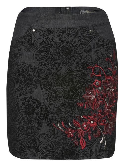 KOROSHI Nederdel  antracit / lysegrå / brandrød / sort