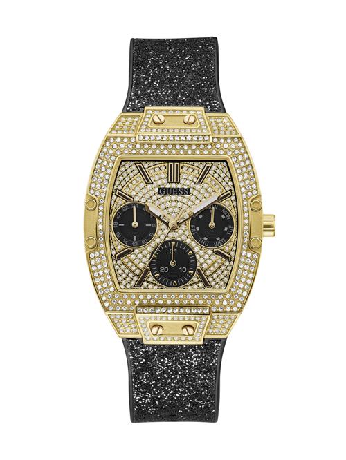 GUESS Analogt ur 'Raven'  guld / sort