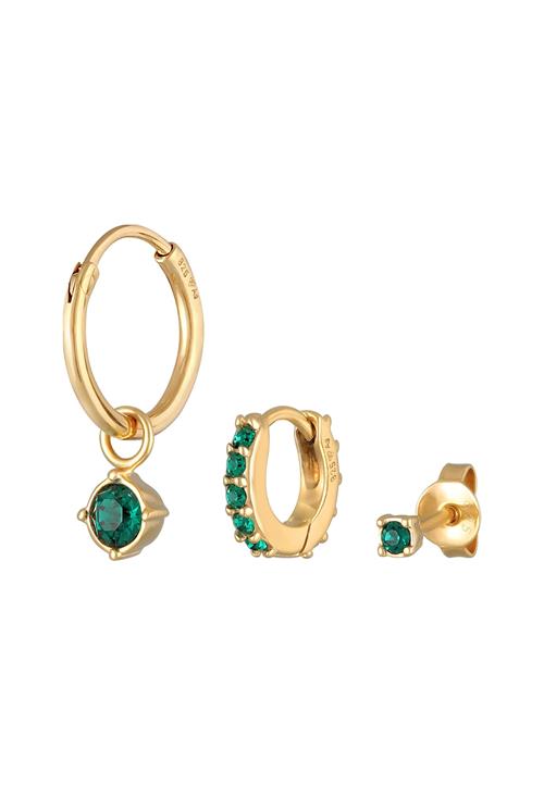 ELLI Øreringe  guld / grøn