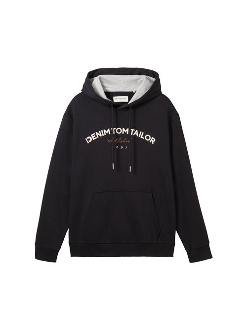 TOM TAILOR DENIM Sweatshirt  brun / sort / hvid