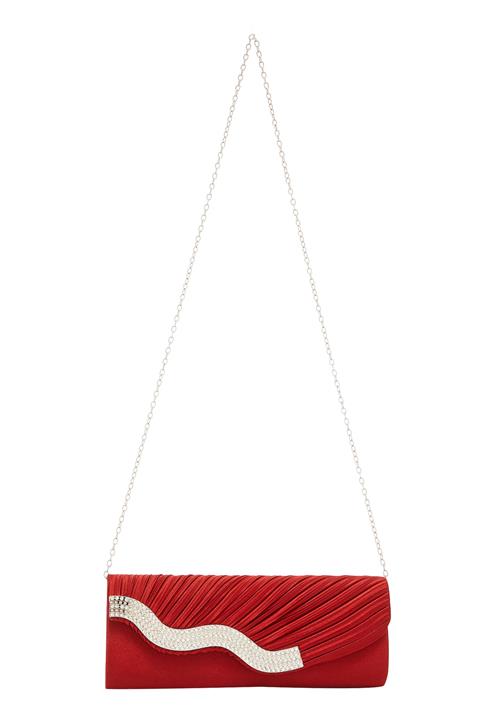 FELIPA Clutch  vinrød / sølv