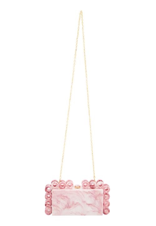 NAEMI Clutch  pink-meleret / hvid