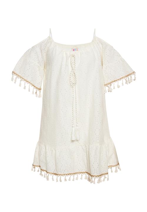 IZIA Strandkjole  beige / hvid