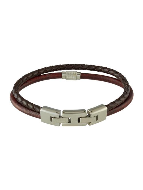 FOSSIL Armbånd  mørkebrun / sølv