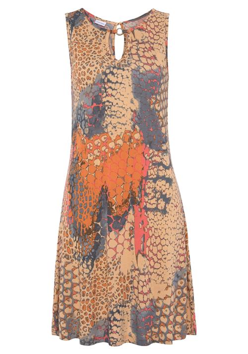 BUFFALO Kjole  mokka / violetblå / orange / pink