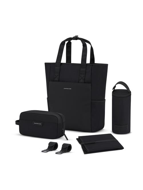 Kapten & Son Rygsæk 'Lindby Diaper'  sort / hvid