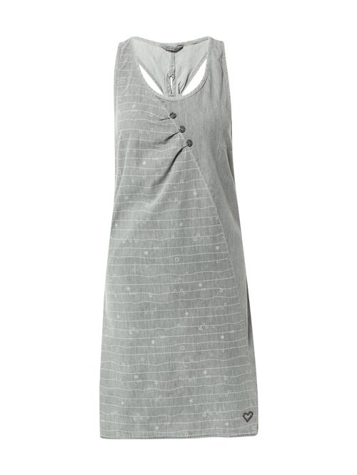 alife & kickin Kjole 'CameronAK'  grey denim / hvid