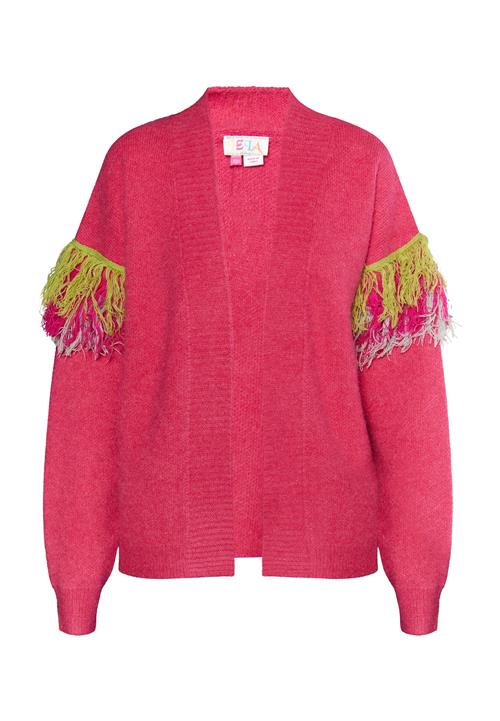 IZIA Cardigan 'Hoona'  lysegrå / lime / magenta