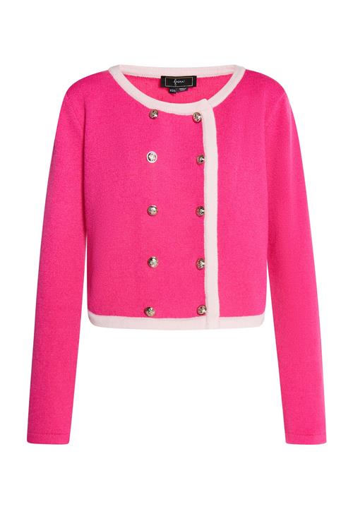 faina Cardigan  neonpink / hvid
