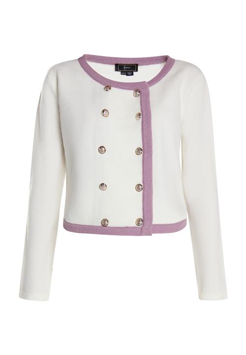 faina Cardigan  lyselilla / hvid