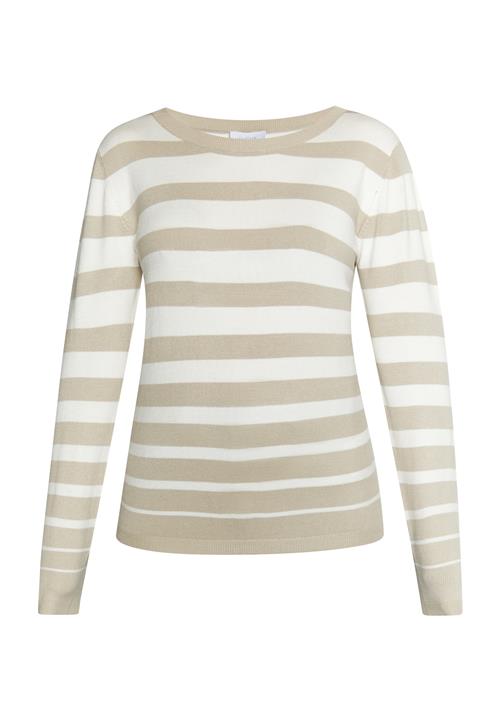 usha BLUE LABEL Pullover 'Fenia'  stone / hvid