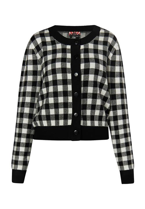 myMo ROCKS Cardigan 'Ucy'  sort / hvid