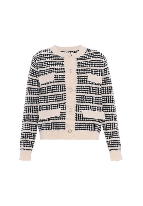 faina Cardigan  sort / uldhvid