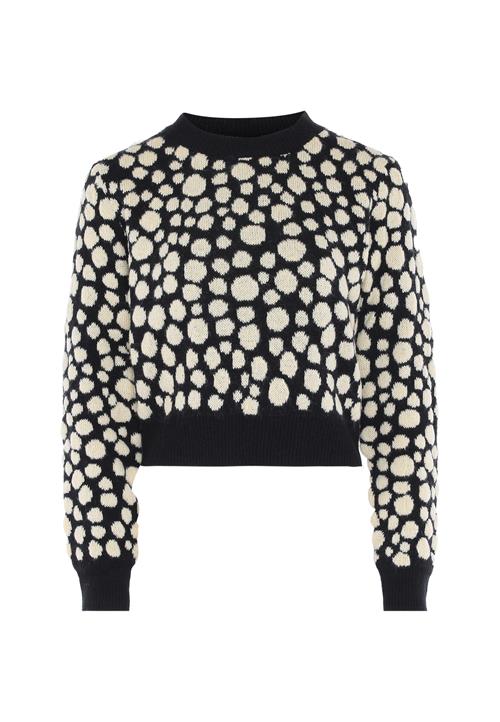 myMo ROCKS Pullover  sort / uldhvid