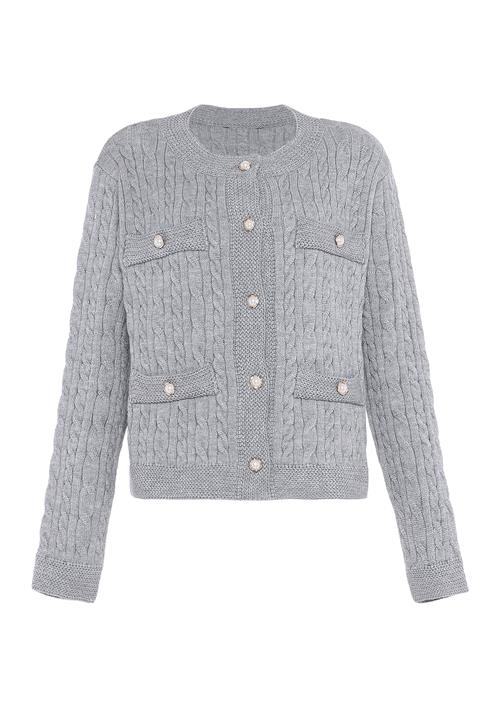 faina Cardigan  guld / lysegrå