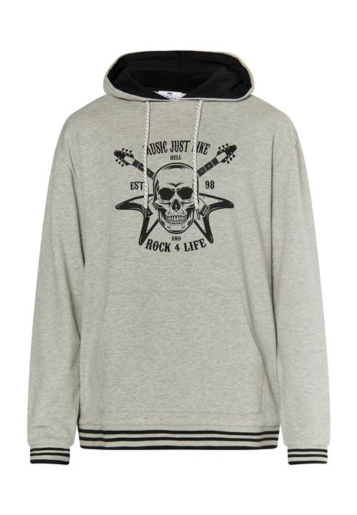 MO Sweatshirt  grå-meleret / sort