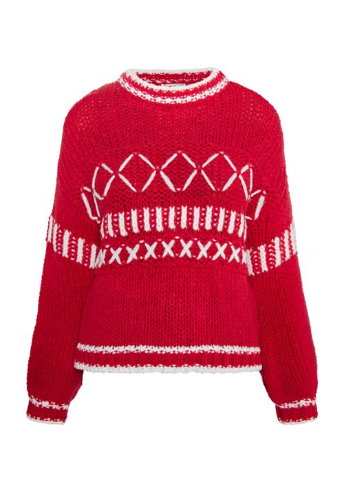 IZIA Pullover 'Hoona'  rød / hvid