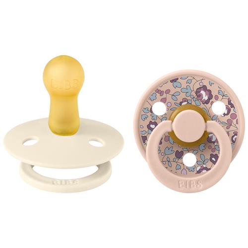 BIBS Liberty Colour Eloise 2-pak Runde Latex-sutter Blush Mix  Blush Mix 6+ Months Latex Lyserød  6+ måneder  unisex