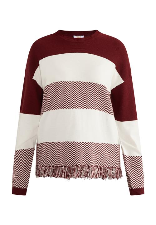 usha FESTIVAL Pullover 'Carnea'  bordeaux / hvid