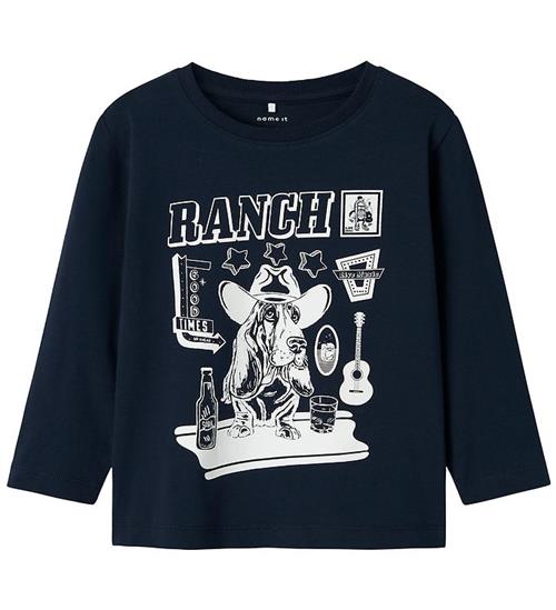 Name It Bluse - NmmKyle - Navy Blazer m. Print