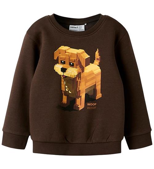 Name It Sweatshirt - NmmSigurt - Seal Brown m. Hund