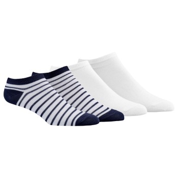 Damella Strømper 4P Ankle Socks Hvid/Marine Str 39/42 Dame