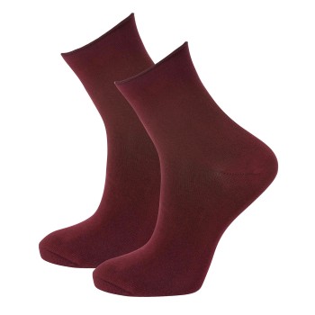 Trofé Trofe Bamboo Loose Socks Strømper 3P Vinrød  Str 39/42 Dame