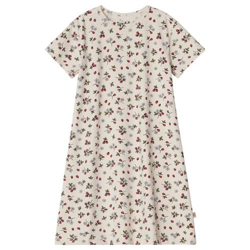 Buddy & Hope Sofia GOTS Mønstret Natkjole Wild Strawberry 98/104 cm  Hvid  98/104 cm  unisex