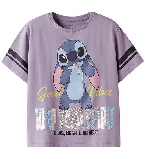 Name It T-shirt - NkfDymi - Stitch - Lavender Gray